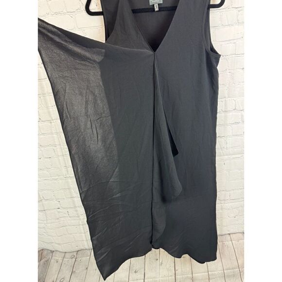 ADRIANNA PAPELL black frill sleeveless dress size 12 - Picture 4 of 8